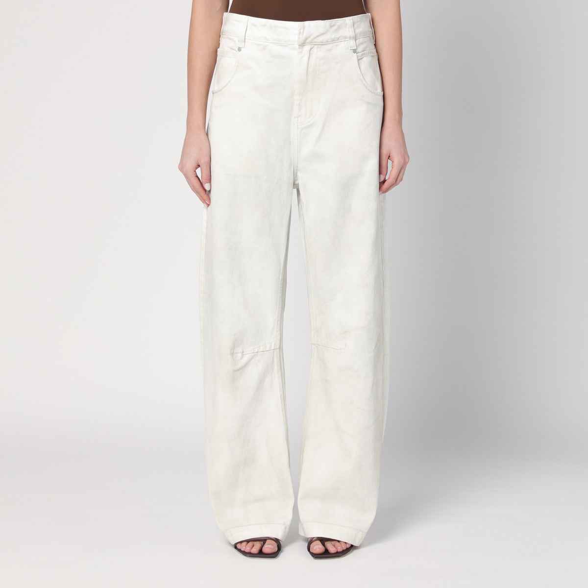 Entire Studios Ivory denim trousers