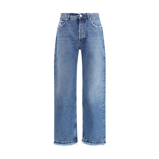 SÉFR Blue Cotton Straight-Leg Jeans