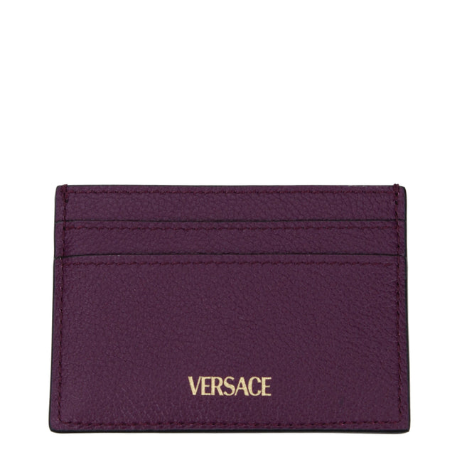 Versace Purple Leather Cardholder
