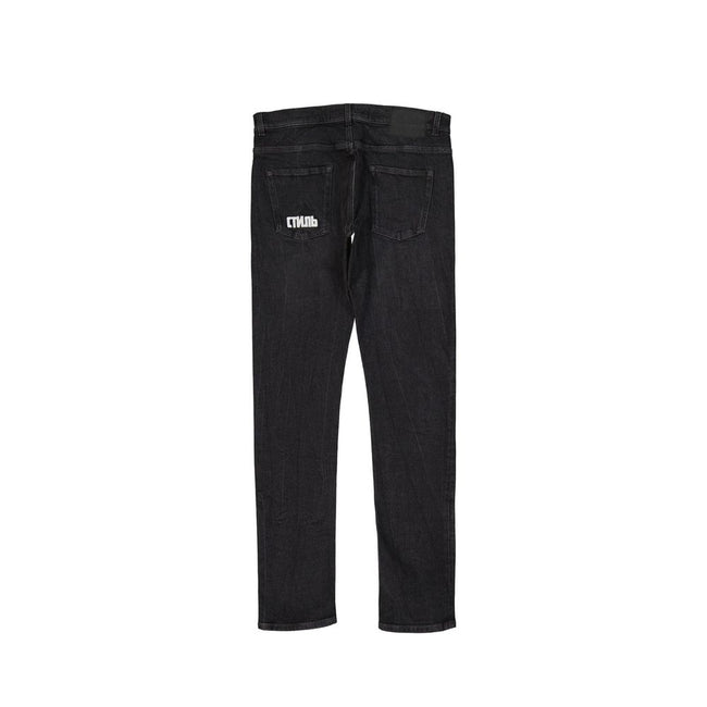 Heron Preston Black Cotton Slim Fit Jeans