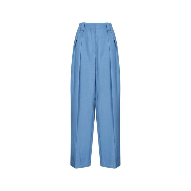 Stella McCartney Blue Linen Casual Pants