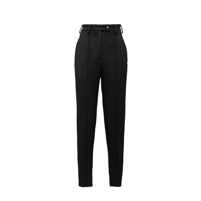 Prada Black Virgin Wool Casual Pants