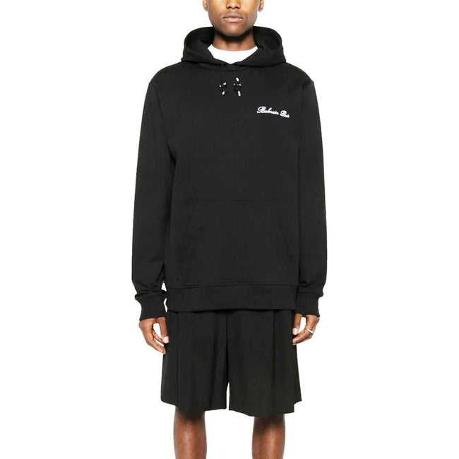 Balmain Black Cotton Sweatshirt