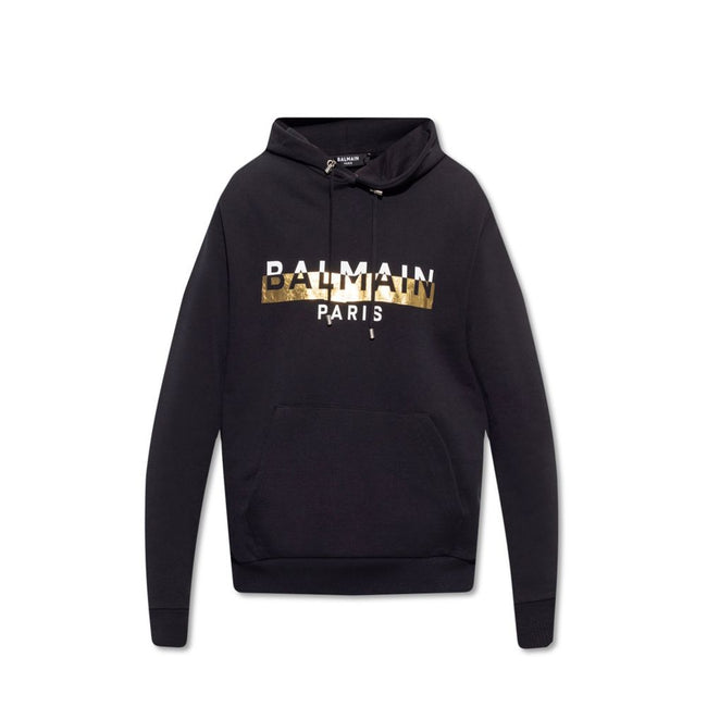 Balmain Black Cotton Sweatshirt