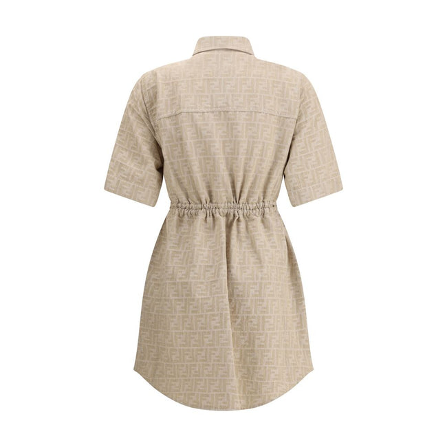 Fendi Beige Cotton Casual Dress