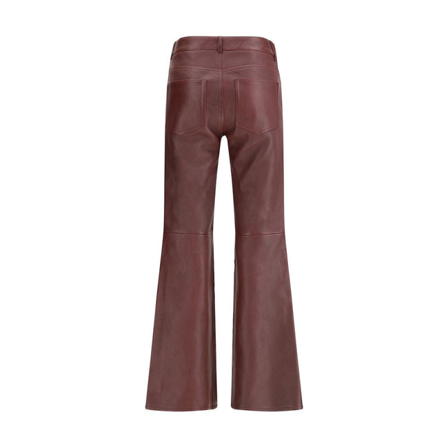 Chloé Bordeaux Leather Pants