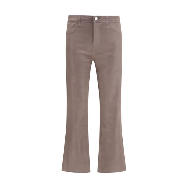 L'Agence Beige Cotton Casual Pants