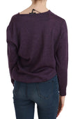 BYBLOS Purple V-neck Long Sleeve Pullover Top