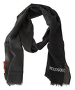 Missoni Black 100% Wool Unisex Neck Wrap Scarf