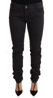 PINKO Black Cotton Stretch Skinny Mid Waist Women Denim Jeans