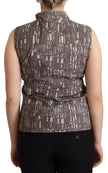 Comeforbreakfast Brown Black Vest Leather Sleeveless Top Blouse