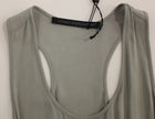 Comeforbreakfast Gray Viscose Tank Top Shirt Blouse