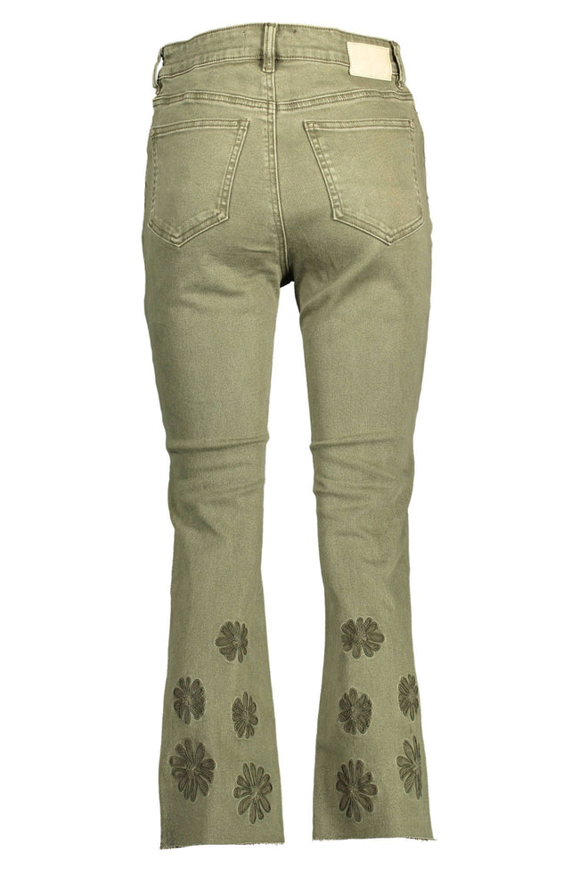 Desigual Green Cotton Jeans & Pants