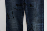 John Galliano Blue Wash Cotton Blend Slim Fit Bootcut Jeans