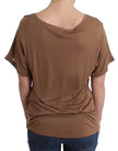 John Galliano Brown shortsleeved top