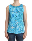 John Galliano Blue printed tank top