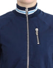 John Galliano Blue zip cotton cardigan