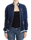 John Galliano Blue zip cotton cardigan