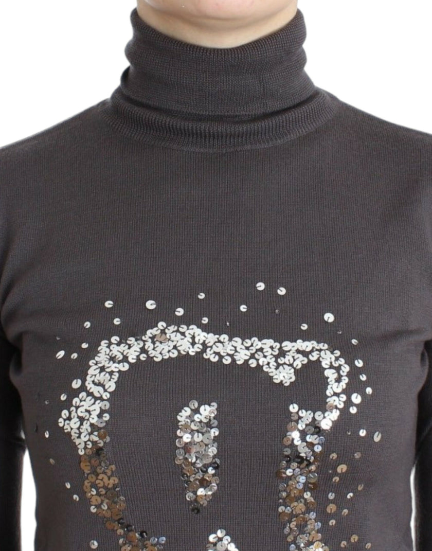 John Galliano Brown turtleneck cotton sweater