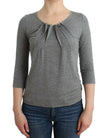 Cavalli Gray 3/4 sleeves jumper top