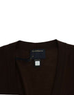 Cavalli Brown cropped wool cardigan