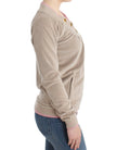 Cavalli Beige velvet zipup sweater