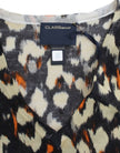Cavalli Multicolor v-neck wool jumper
