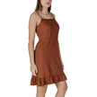 B.Young Brown Linen Midi Dress