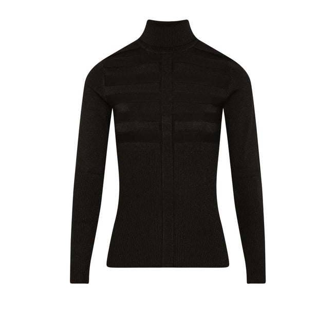 Morgan De Toi Black Viscose Turtleneck