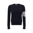 Thom Browne Blue Fleece Wool Sweatshirt