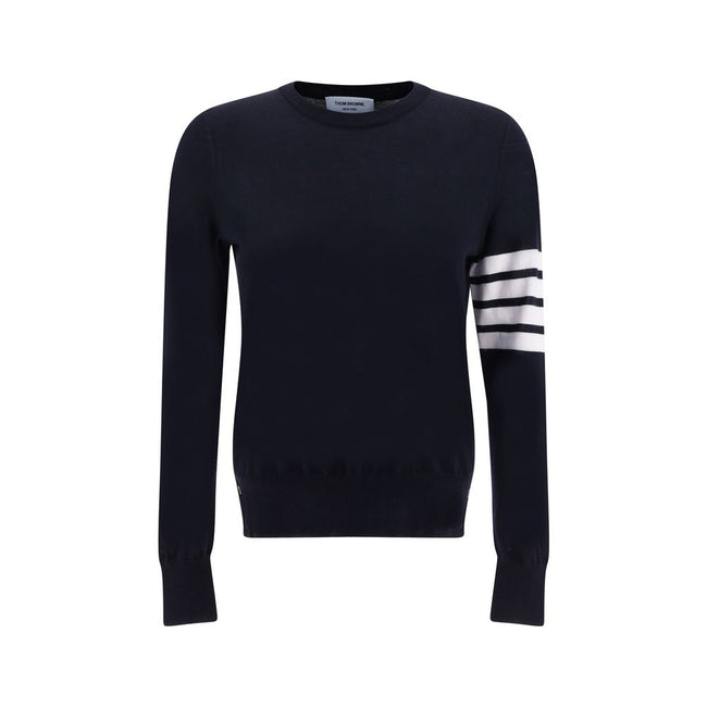 Thom Browne Blue Fleece Wool Sweatshirt