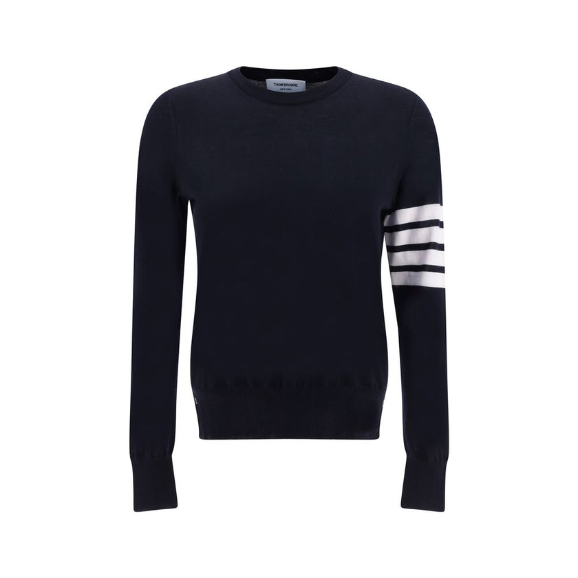 Thom Browne Blue Fleece Wool Sweatshirt