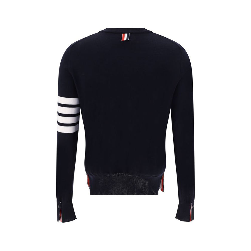 Thom Browne Blue Fleece Wool Sweatshirt