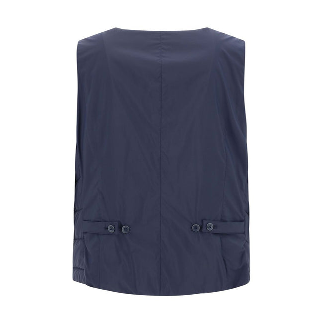 Herno Blue Polyamide Sleveless Jacket