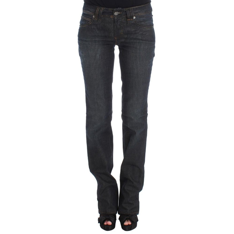 John Galliano Blue Cotton Bootcut Jeans
