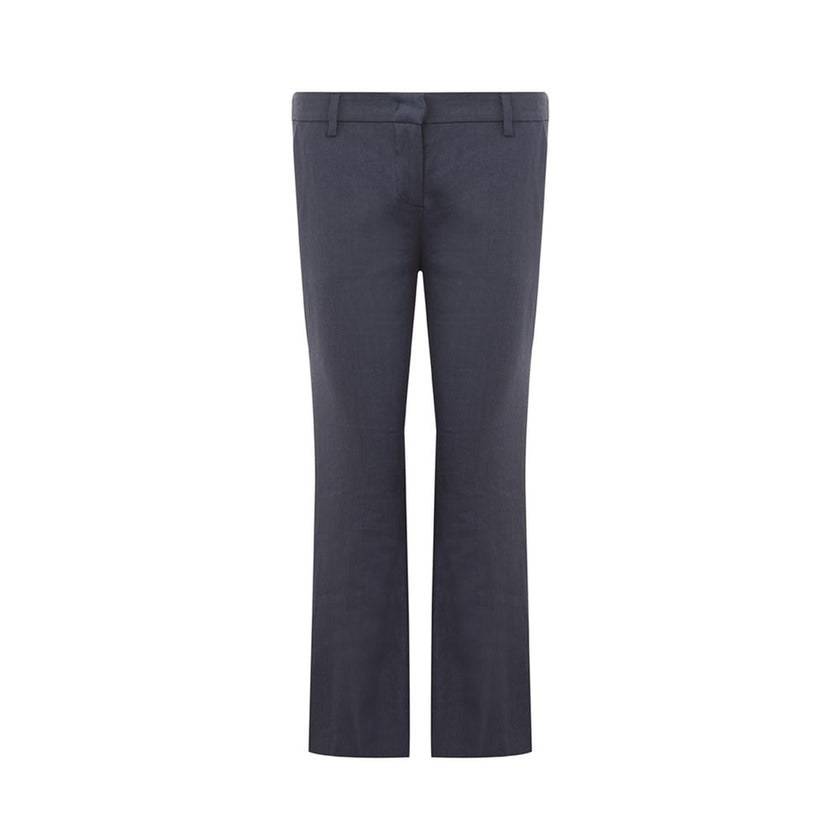 Lardini Blue Linen Casual Pants