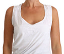 Cavalli White Top Tank CAVALLI T-Shirt Jersey