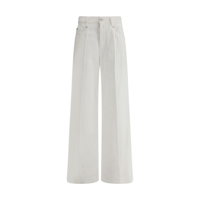 Brunello Cucinelli White Cotton Jeans Denim