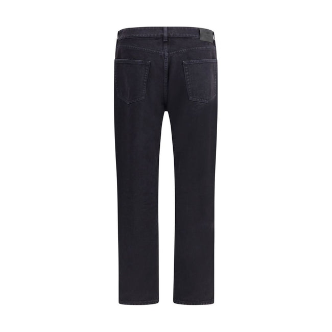Saint Laurent Black Cotton Straight-Leg Jeans