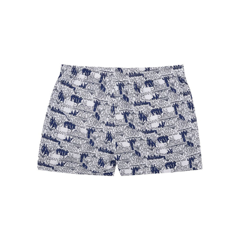 Emporio Armani White Polyester Swim Shorts