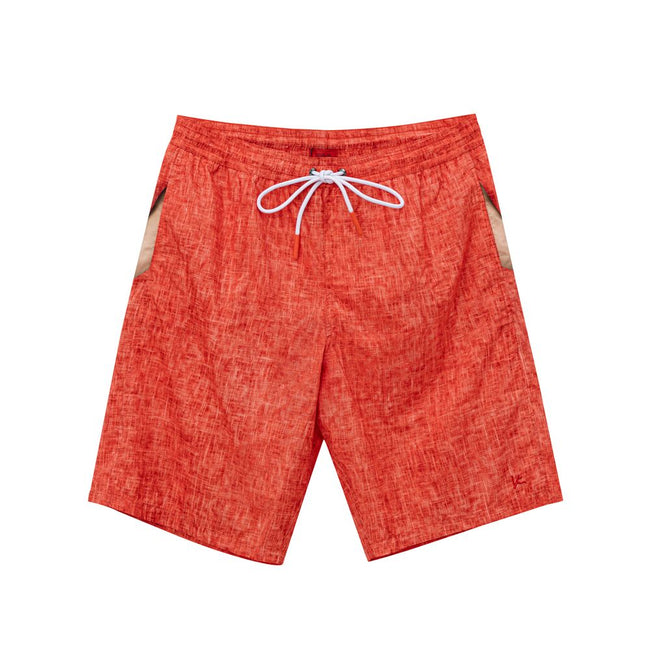 Isaia Red Polyester Swim Shorts