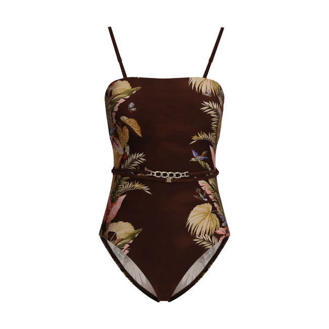 Zimmermann Brown Polyamide One-Piece Swimsuit