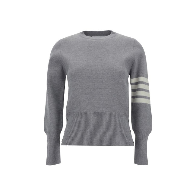 Thom Browne Gray Fleece Wool Sweatshirt