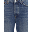 Agolde Blue Cotton Straight-Leg Jeans
