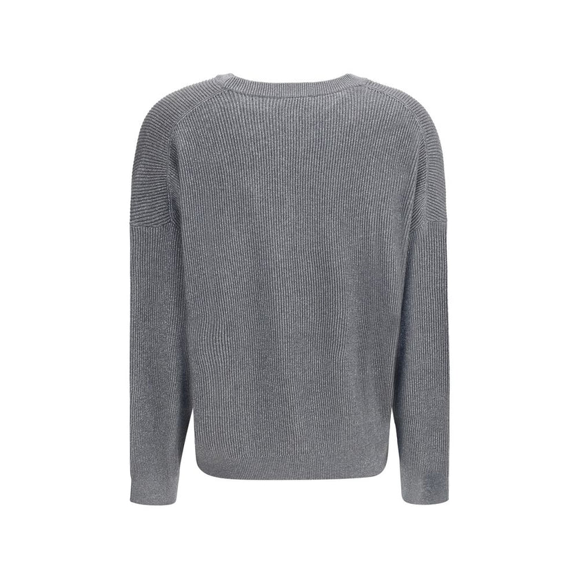 Brunello Cucinelli Gray Cotton Sweatshirt