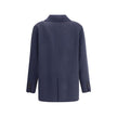 Brunello Cucinelli Blue Cashmere Coat