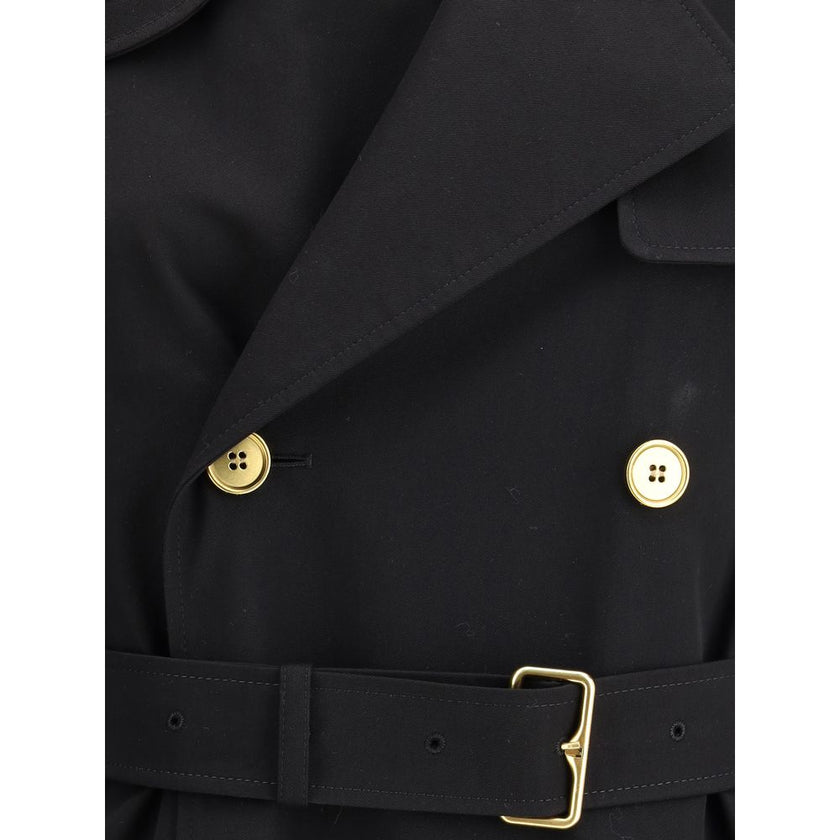 Burberry Black Cotton Coat