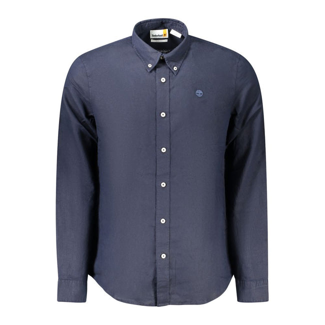 Timberland Blu Linen Men Shirt