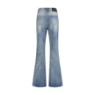 Balmain Blue Cotton Flared Jeans