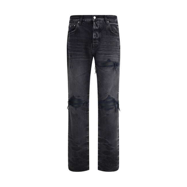 Amiri Black Cotton Straight-Leg Jeans
